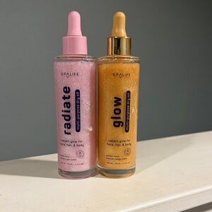 Alife Radiate & Glow Serum Set - Pink and Gold , Good for face ,hair. And body